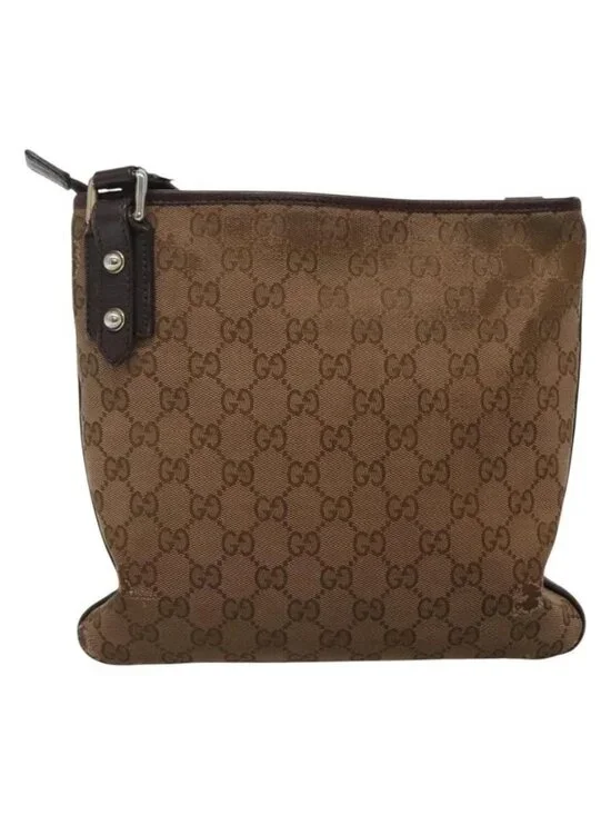 Authentic GUCCI GG Canvas Shoulder Bag Brown 257246 - Picture 9 of 16